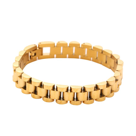 Best Selling 316 Stainless Steel 18K PVD Plating Watch Band Bracelet High Polished Waterproof Jewelry for Woman