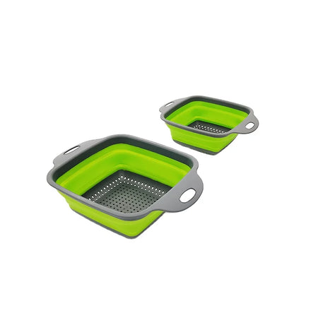 In-stock Direct Retractable Folding Draining Basket Supplies square Water Filter Basket Washing Basket Fruit