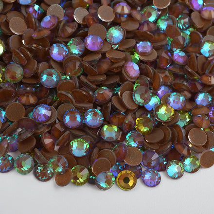 Wholesale SS6 SS12 SS16 SS20 SS30 Luminous Coffee Crystal Stones Glass Flatback Glow in the Dark Rhinestones Bulk