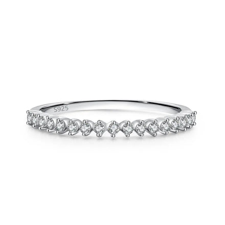 Ada Jewelry Rhodium Plated Les Bijoux 925 Sterling Silver Jewellery Ladies Minimalist Ring