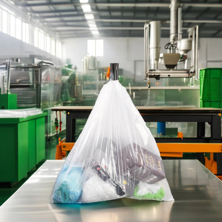 Factory Custom Printed Logo PE HDPE LDPE Plastic Trash Garbage Bag in Roll With Offset Printing Surface Handling