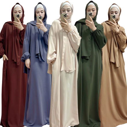 2023 Loriya Fashion Islamic Clothing Abaya for Women Muslim Hoodie Prayer Abaya Wholesale Modern Fashion Islamic Jilbab Abaya