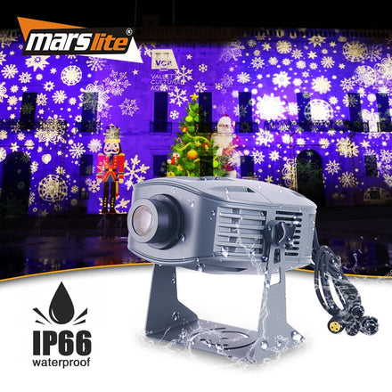 IP66 300w Waterproof Snow Flakes Gobo Projector Christmas Outdoor Rotating Snow Flakes Projector