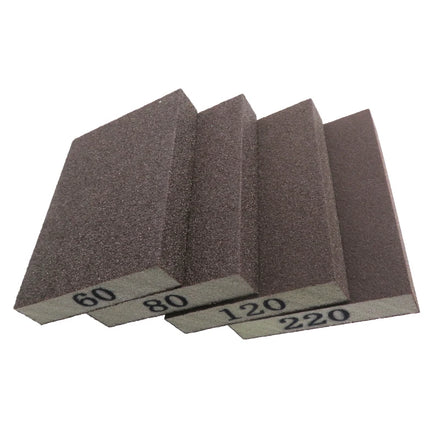 100*70*15mm Polishing Pads Foam Sanding Blocks 60/80/120 /220 Grit Hand Sanding Sponge for Metal Wood Surface Finishing