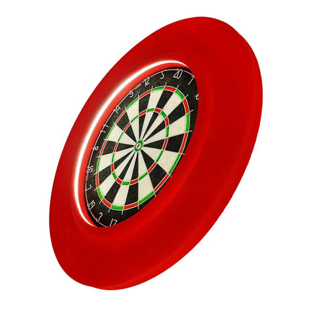 Bcsports Patented Red/Black 18-inch Customizable LED PU Dartboard Surround Light System