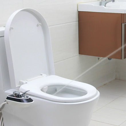 Ultra Slim Self Cleaning Single Nozzle ABS Modern Vertical Spray Fresh Water Bidet WC Toilet Set Non-Electric Mechanical