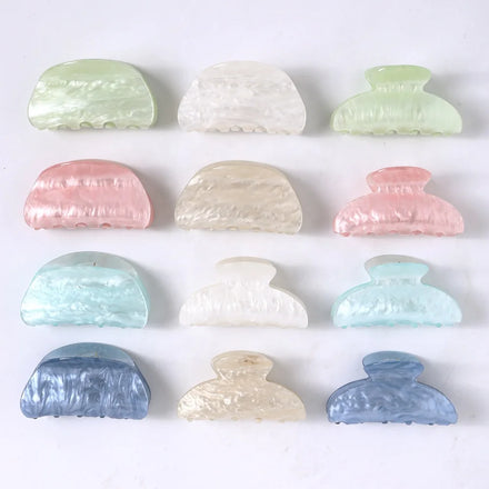 Ins Korean Custom Logo Claw Clips Hair Accessories Printed Middle Size Acrylic Hair Clips