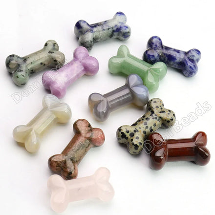 New Natural Gemstone Bone Crystal Craving Engraving Healing Dog Stone Craft for Home GIft Decoration Souvenir