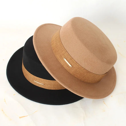 Wholesale Ready to Ship Mens Women 100% Wool Felt Boater Fedora Hats for Men