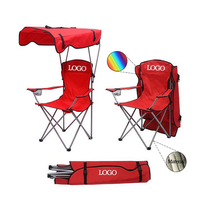 Customizable Modern Portable Lightweight Metal Sunshade Folding Chair Oxford Cloth for Outdoor Camping Beach Park Travel Fishing