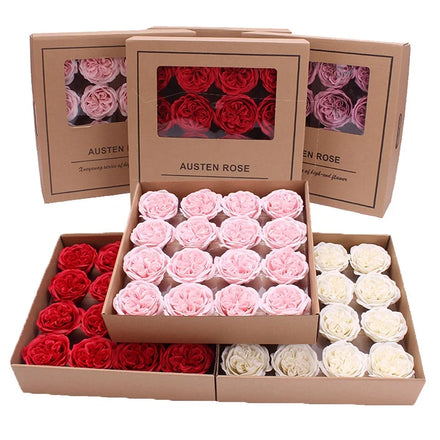 DREA Handmade Artificial Flower Head Soap Roses and Flowers Gift Box Best Mother's Day and Valentine's Day Gift