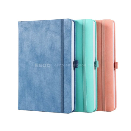 Office School Supplier A5 PU Leather Diary Custom Logo Hardcover Writing Journal Notebook With Elastic Band