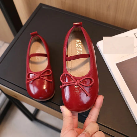 Spring and Summer New PU Children's Solid Color Casual Shoes Candy Color Shoes