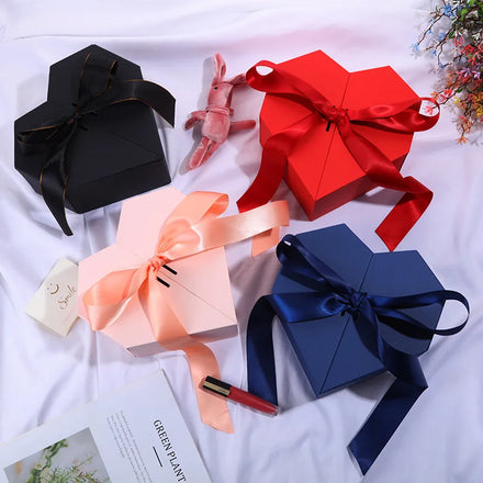 Hot Selling Valentine Day Paper Heart Shaped Homemade Chocolate Gift Packing Box for Present