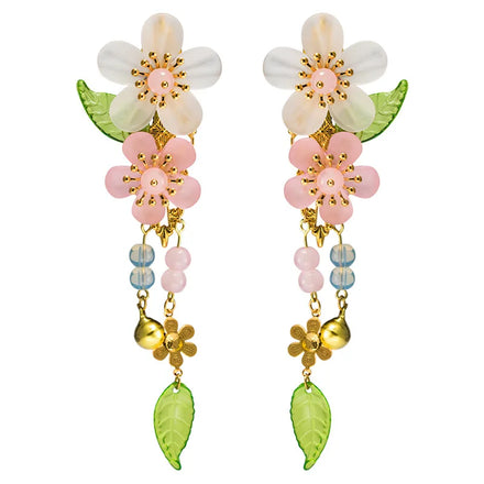 Children's Vintage fairy Headdress Princess Crystal Flower Hairpin Tassel Hair Accessories for Girl
