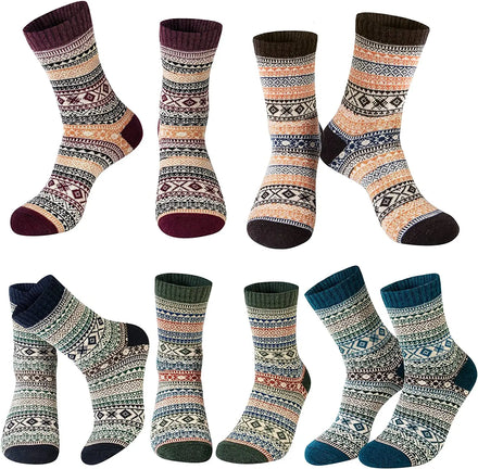Thermal Socks for Winter Men Sock Thick Knit Winter Warm Cozy 5 Pack Wholesale Wool Thick Warm Winter Socks for Men