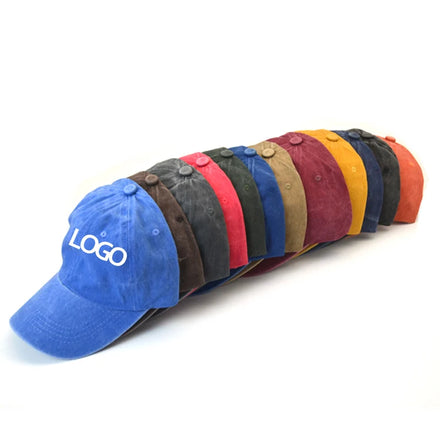 Unisex Cotton Solid Washable Snapback Baseball Cap Plain Blank Denim Adjustable Back Strap Sport Custom Dad Hat Gorras