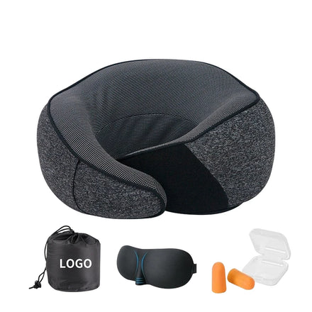 Portable Travel Pillow Memory Foam Filled 3in1 Slow Rebound Outdoor Travel U-Shaped Pillow