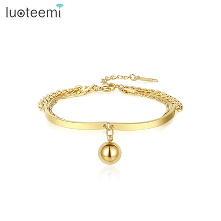 SP-LAM Adjustable Woman Ball Rope Designer Chain Fashion Jewelry Bangle Bracelet Stainless Steel