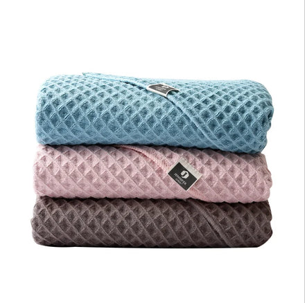YSD Waffle Microfiber Hair Towel Large Hair Wrap for Women Curly Long Thick Hair Quick Dry