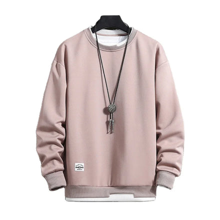 2022 Quality Cotton Long Sleeve T-shirt Soft Fabric Oversized Tee for Boys Plain Color Double Layer Long Sleeve t Shirt