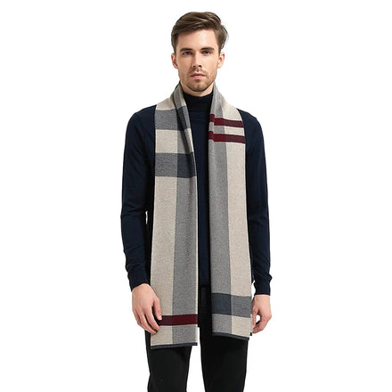 New Special Offer Low Price Microfiber British Plaid Style Unisex Custom Knitted Scarves