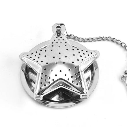 Star Shape Design Stainless Steel Tea Infuser Fine Loose Tea Strainer