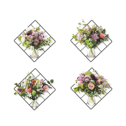 New Design Plant Flowers Wall Stickers Creative Living Room Decals Bedroom Decorative Pot Culture Wallpaper TV Background Murals