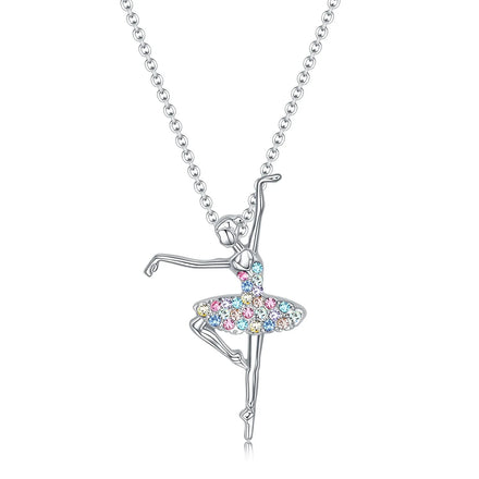 Colorful Dancing Girl Necklace With New Styles 2023 Hot Selling Hedgehog and Squirrel Pendant Necklace Luxury Fashion Necklace