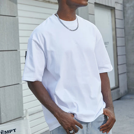Blank 100% Cotton t Shirt Men Oversized Fashion Tshirt Embroider logo Custom T-shirts