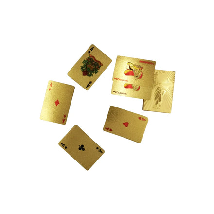 Custom Print Design Logo Playing Cards Plastic Waterproof Durable Recyclable Creative Gift Gold Foil 54 Sheet Poker Cards