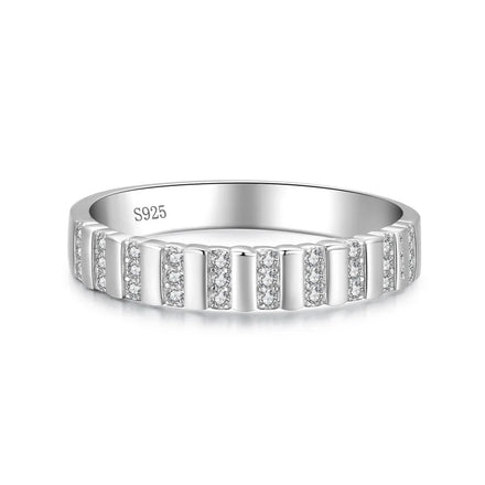 Ada Jewelry Bijoux Tendance Sterling Silver 925 Fashion Girl Finger Band Ring with Zircons