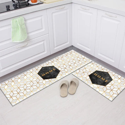 40x60+40x120 cm Various Design Polyester Non slip Washable Kitchen Mats Water Absorbent Runner Rug Kitchen Mat