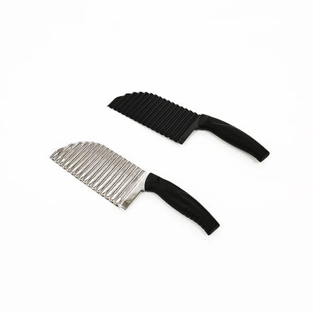 OEM ODM Kitchen Stainless Steel Wave Wolf Tooth Ripple Fries Potato Creative Chef Knife