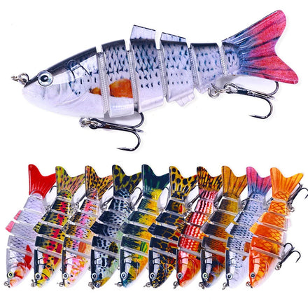 WEIHE 10cm 18g 10Colors Multi Jointed Hard Lure 6 Segment Fishing Bait Artificial Lifelike Swimbait