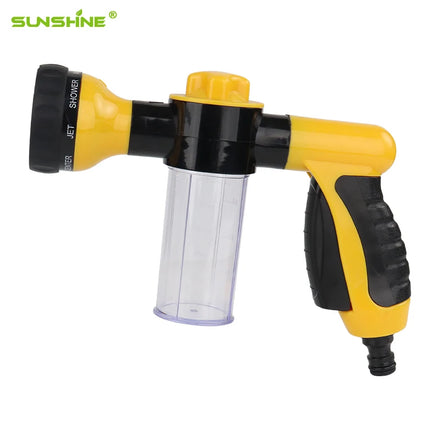SUNSHINE 8 In1 Car Wash Brush Foam Gun Garden Hose Nozzle Foam Bottle Soap Sprayer