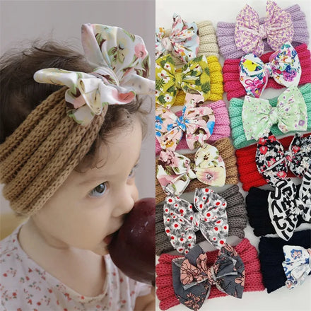 Winter Knit Headband Ear Warmer Headband Crocheted Head Wraps for Girls