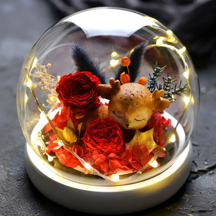 AYOYO OEM Eternal Rose Glass Cover Finished Gift Box Valentines Day Cello Bags for Big Gift
