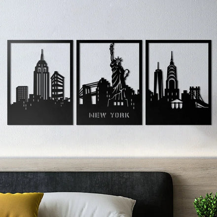 City Skyline London Paris New York Rome Venice Sydney Moscow Venice Wooden Wall Art Living Room Bedroom Decor