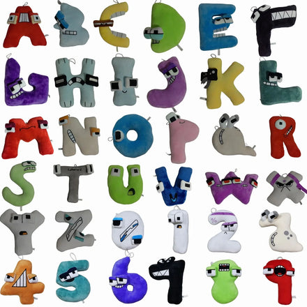 New Cartoon Creative Funny Letter Figure Anime Alphabet Lore Stuffed Plush Dolls Toy Pillow