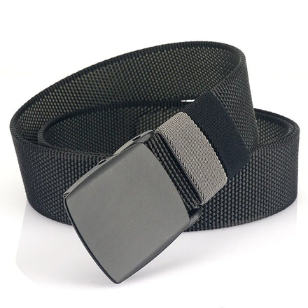 Wholesale Custom Logo Casual Alloy Buckle Double-Sided Nylon Designer Belts for Men-Durable Fashionable