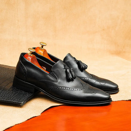 New Design Plus Size Men's Breathable Cow Genuine Leather Oxford Shoes Formal Business Office Career Professional Dress Shoes
