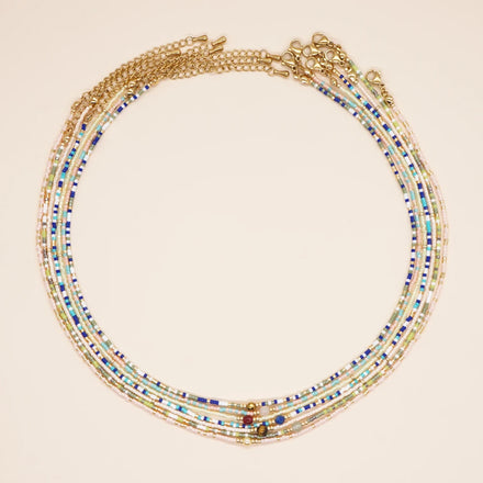 Go2Boho Natural Stone Necklace Miyuki Seed Beads Necklace for Women Stainless Steel Lobster Neck Chain Fashion Jewelry