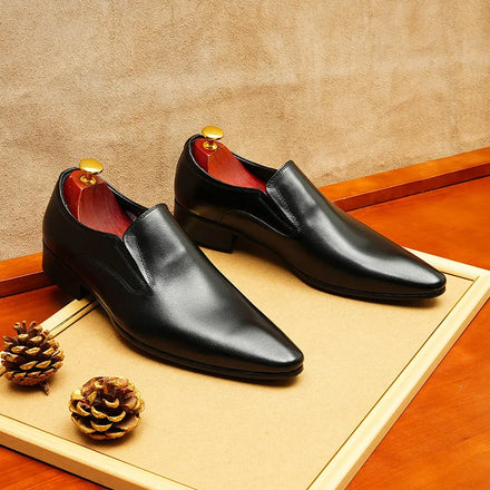New Design Plus Size Men's Breathable Cow Genuine Leather Oxford Shoes Formal Business Office Career Professional Dress Shoes
