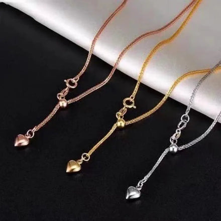 Certified 18K Gold Love Chopin Chain Au750 Color Gold Universal Adjustment Joker Women Choker Water Shell Gold Wholesale