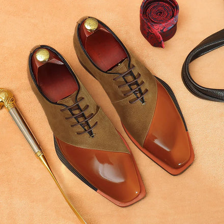 New Design Plus Size Men's Breathable Cow Genuine Leather Oxford Shoes Formal Business Office Career Professional Dress Shoes