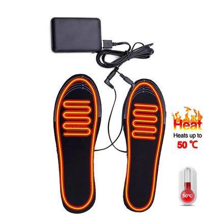 USB Heated Insoles Foot Warming Pad Feet Warmer Sock Pad Mat Winter Outdoor Sports Heating Shoe Insoles HA00307