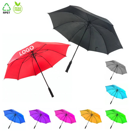 Ovida Factory Hot Selling Windproof 30 Inch 8 Ribs Large Golf Umbrella With Custom Logo Printing RPET Wholesale Umbrella Outdoor