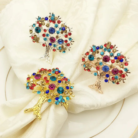 Ychon Alloy Modern Christmas Napkin Rings Holder for Party Wedding Holiday Decorations