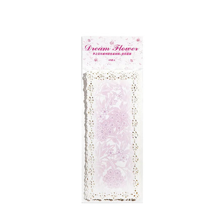 10 Pieces/Pack Lace Material Paper Dream Florist Series Notebook Creative Base Note Message Memo Account 6Models